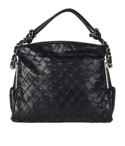 Quilted Shoulder Bag, Leather, Black, 11334136, AC, DB, 3*